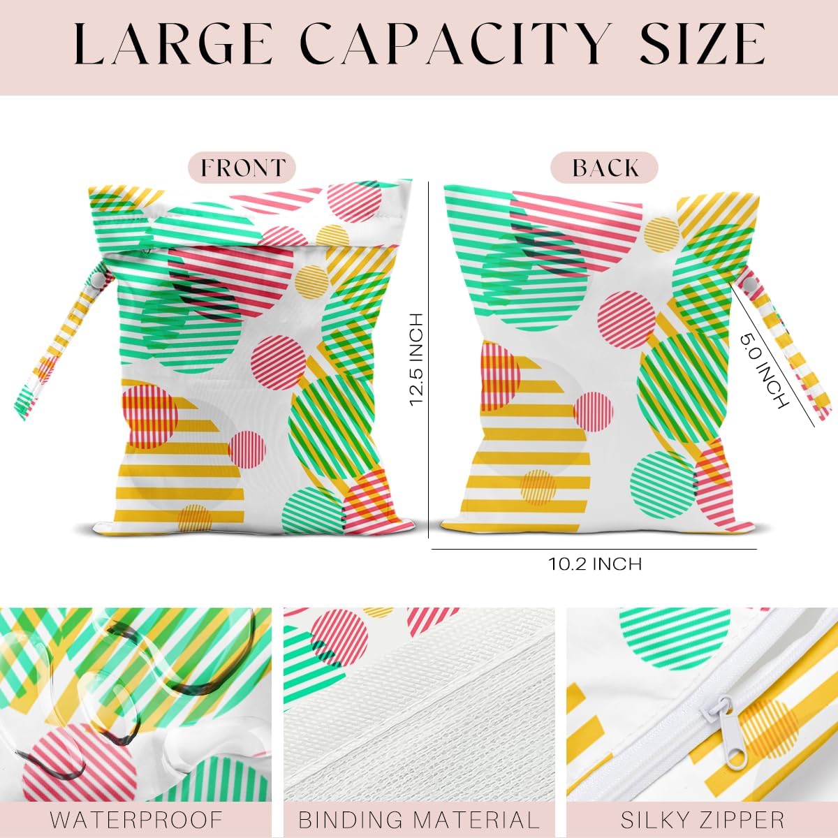 Wet Bag, Wet Dry Bag, For Swimsuit Travel Vacation Beach Pool Weekend Trip Gifts, for Women Friends Bestie Gifts image 2