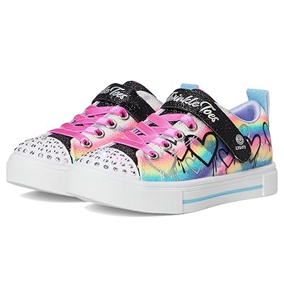 SKECHERS KIDS Twinkle Sparks Ombre Love 314823L (Little Kid) Girls Shoes Black/Multi
