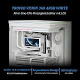 Thermalright Trofeo Vision 360 ARGB White CPU Liquid Cooler for AM4/AM5, Intel LGA1851/1700, 6.86-inch Full Colour LCD Display with 1280x480 Resolutions Magnetic Panel Screen - 2