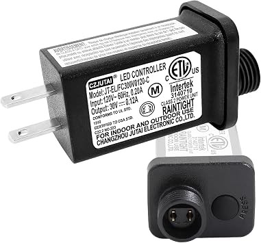 30V3.6W 8 Mode Light LED Transformer 30V LED Controller Class 2 Power Supply, Low Voltage Transformer US Plug, Replacement for CZJUTAI JT-EL/FC- 300V0120-C [Z836]