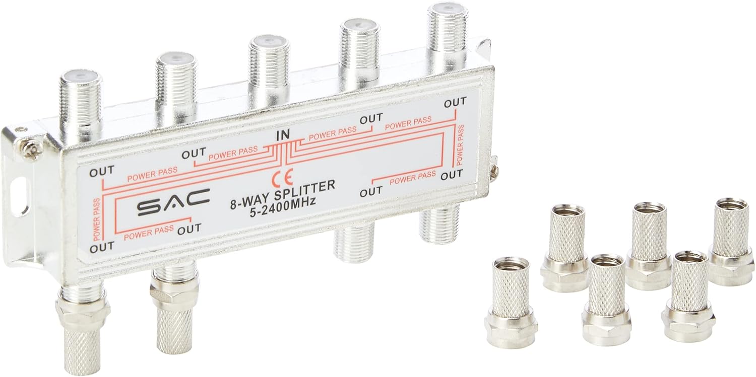 SAC Electronics 6wayf 8 Way Indoor Digital TV Aerial and Sky Satellite