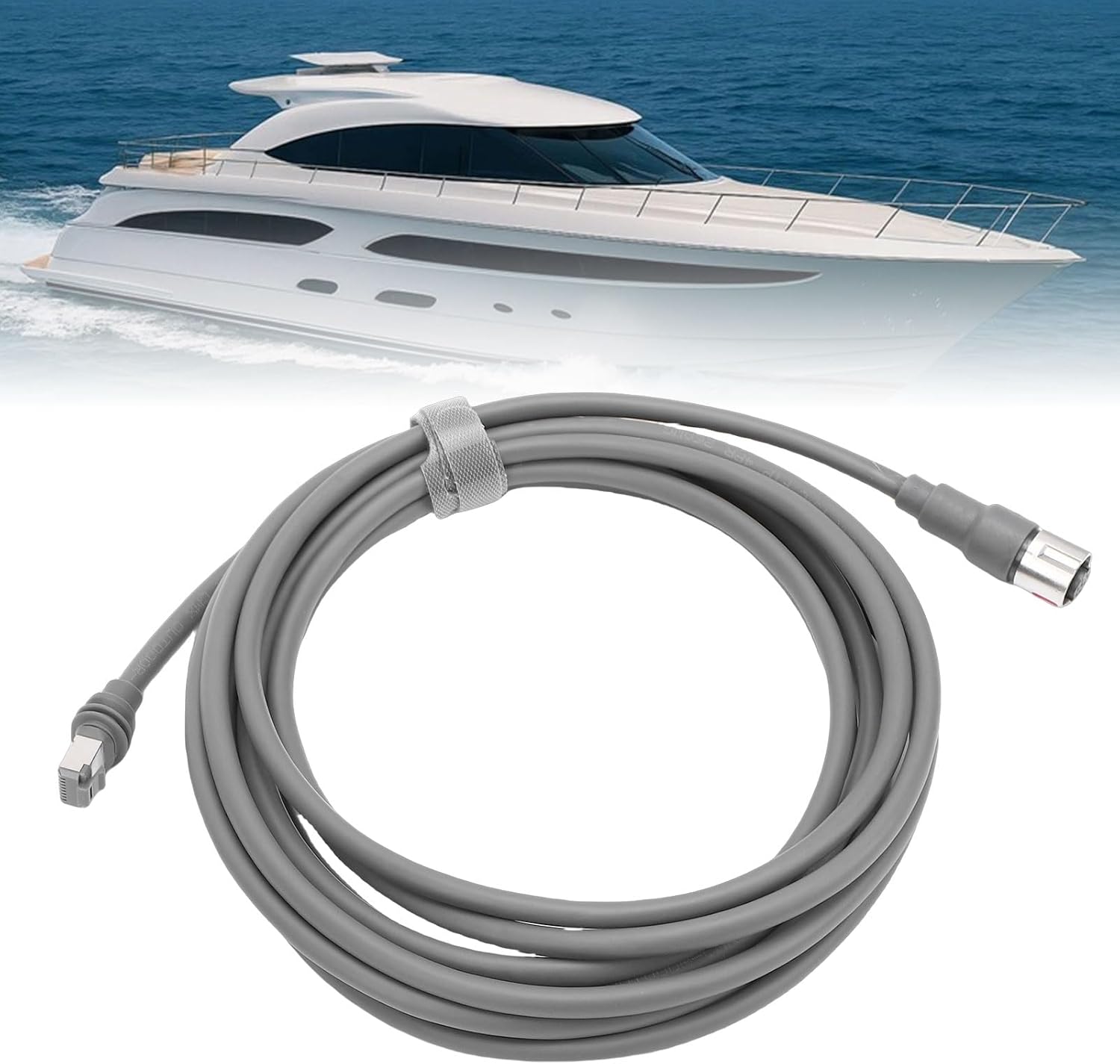Hyuduo Rectangular Satellite Cable, 10m Replacement Cable for Gen 3 Performance Antennae with IP68, Stable Connection, Easy Installation
