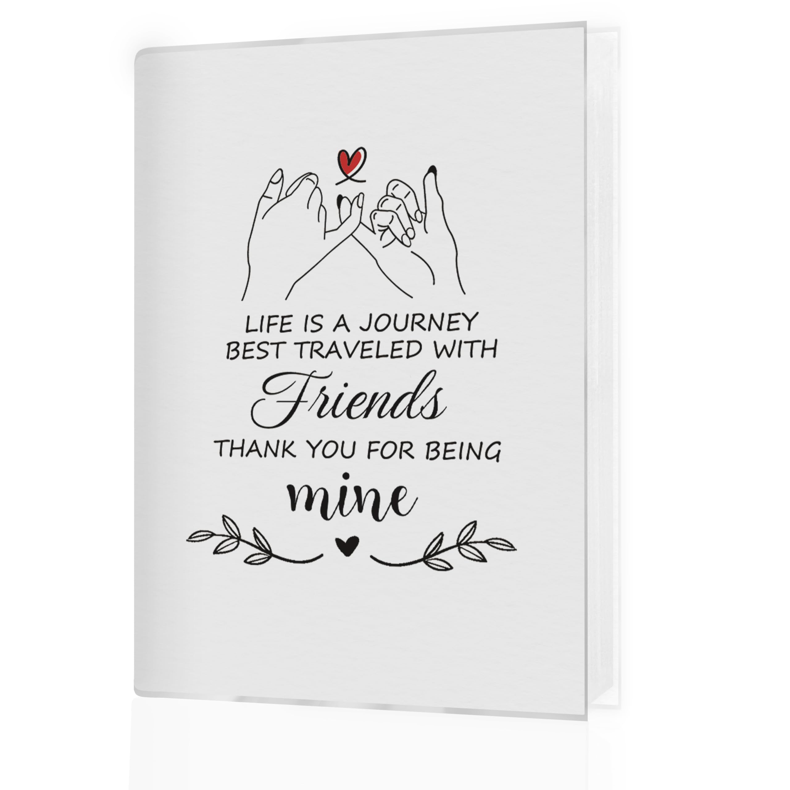Fotoalbum für Freunde, 10 x 15 cm, Freundschaftsgeschenke für Frauen, Bestie Geschenk, Life Is a Journey Best Traveled with Friends, kleines Erinnerungs-Fotoalbum, Buch für 18 Taschen, für 36