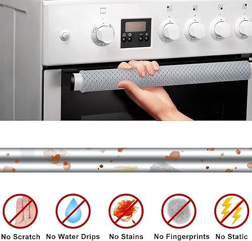 Miniatura 3 de Cubierta de manija de puerta de refrigerador, lavable para electrodomésticos de cocina, manijas de decoración para nevera, horno, microondas,