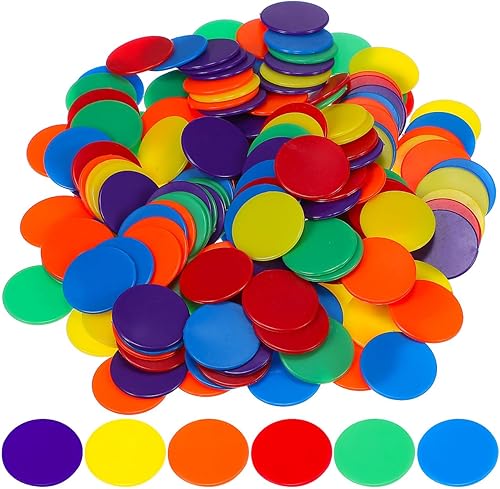 180 fichas de conteo de acrílico de colores surtidos para juegos de bingo, aprendizaje de matemáticas, noche de póquer y accesorios de juegos de
