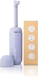 FreshNgo Portable Bidet with Travel Bag | Leak Free | Compatible as Peri Bottle for Postpartum | Perineal Bottle with Angled Spout | Squirt Cleansing (Purple)