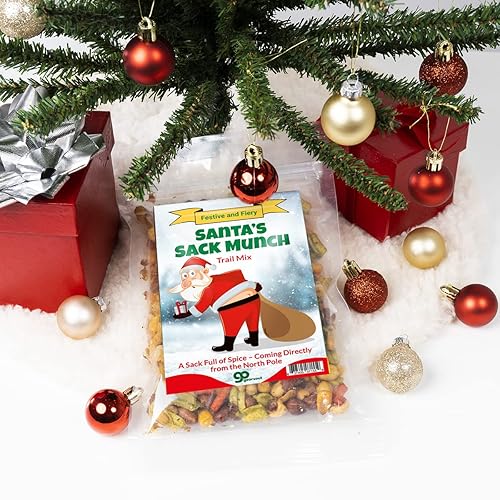 Miniatura 9 de Santa's Sack Munch Spicy Trail Mix - Divertido diseño de Papá Noel de luna - Regalos comestibles para hombres - Mezcla picante, fabricado en los