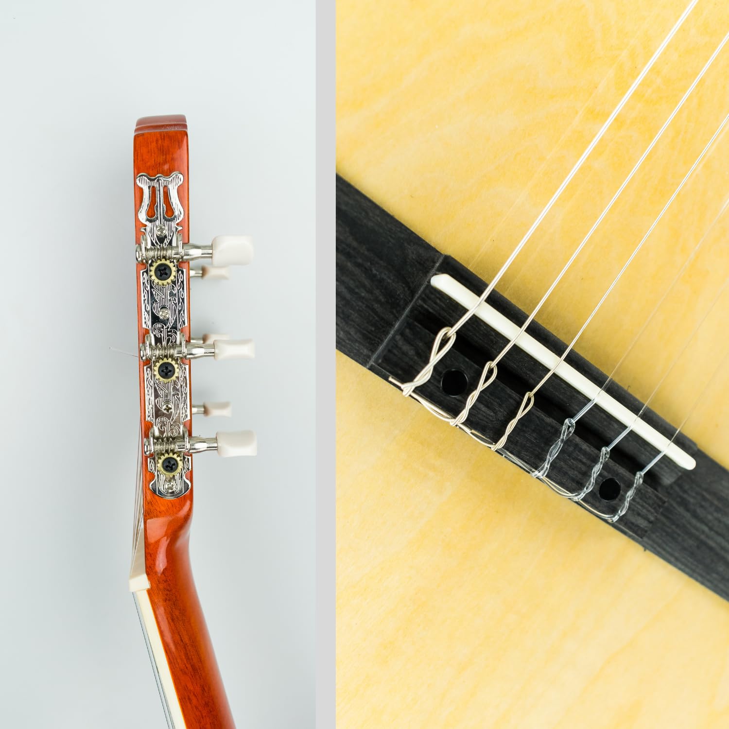 Vault CL-20 4/4 size Classical Guitar with Gig-Bag - Natural - Image 4 thumbnail