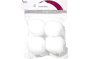 Cousin DIY White 3 inch Pompoms for Wedding, Baby Shower and Christmas