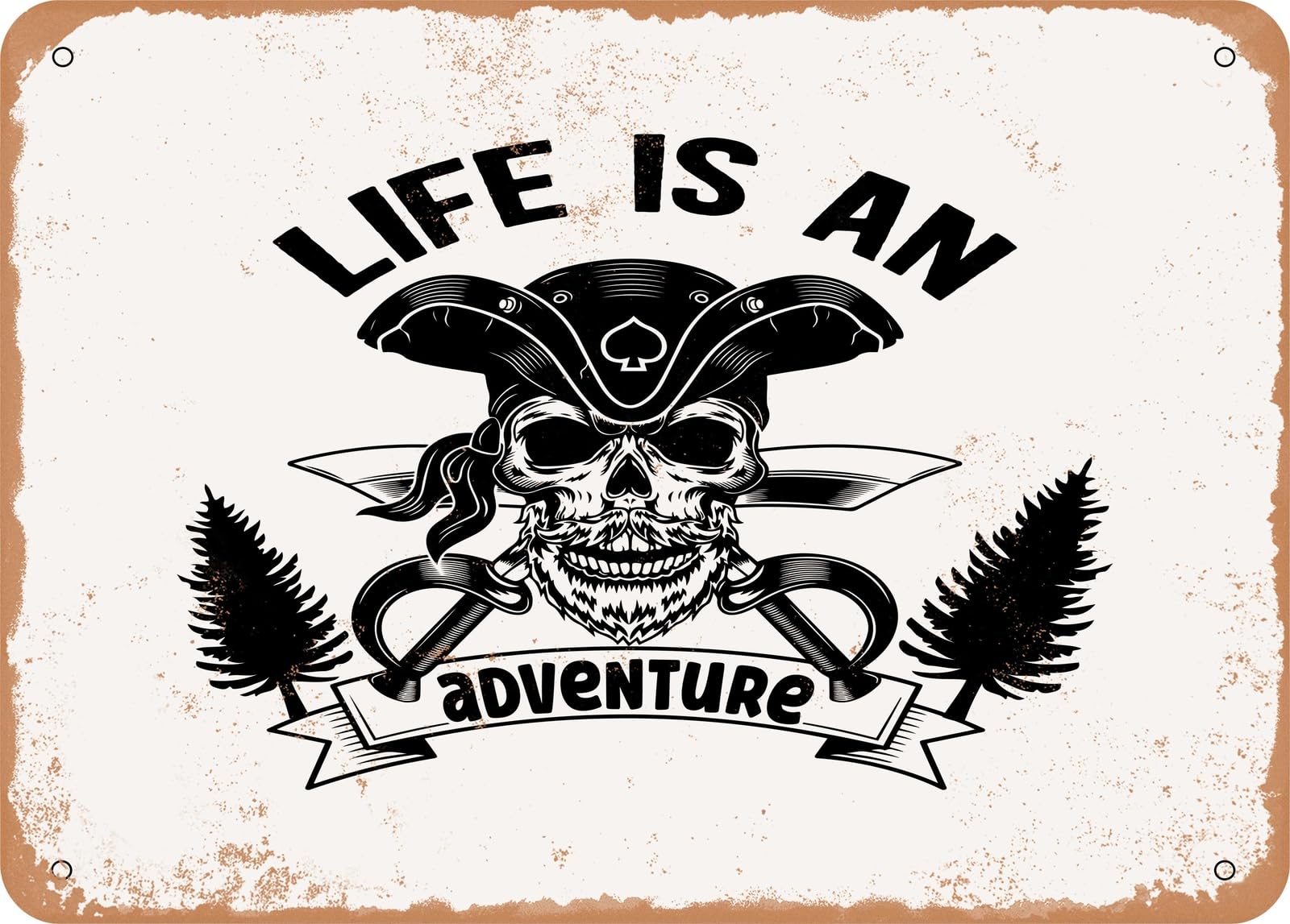 Metal Sign - Life is an Adventure - Vintage Rusty Look Sign home decor