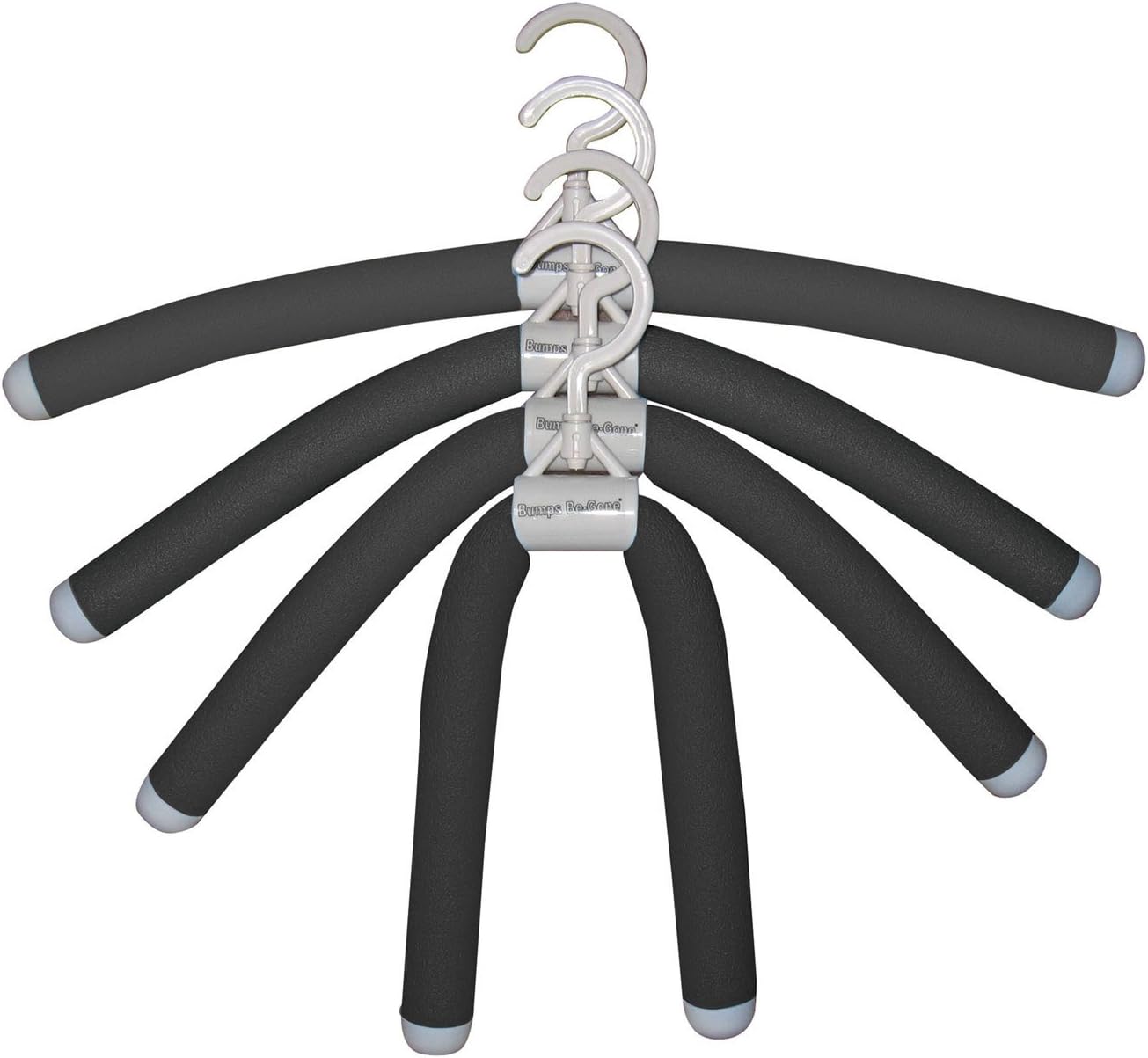 LL11D-2P Luxury Living Bumps Be-Gone XL Lightweight Plastic and Foam Clothes Hangers - 8 Pack