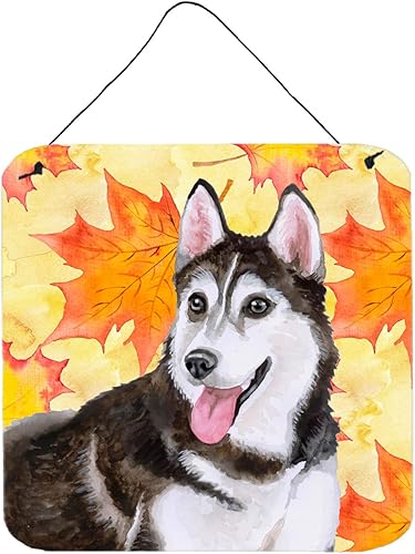 Caroline's Treasures BB9973DS66 - Impresiones colgantes de pared o puerta de otoño #2, amarillo, 6 x 6, multicolor