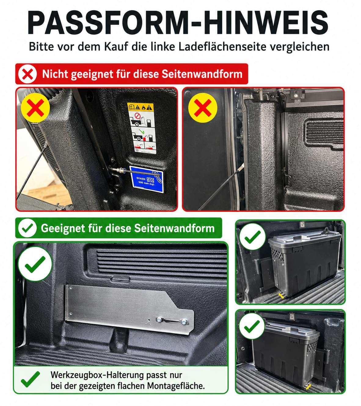 Cassetta degli attrezzi per Ford Ranger 2012-2022 T6 T7 T8 Scatola portaoggetti con serratura per camion 180°Swing Case Lato conducente (lato sinistro)