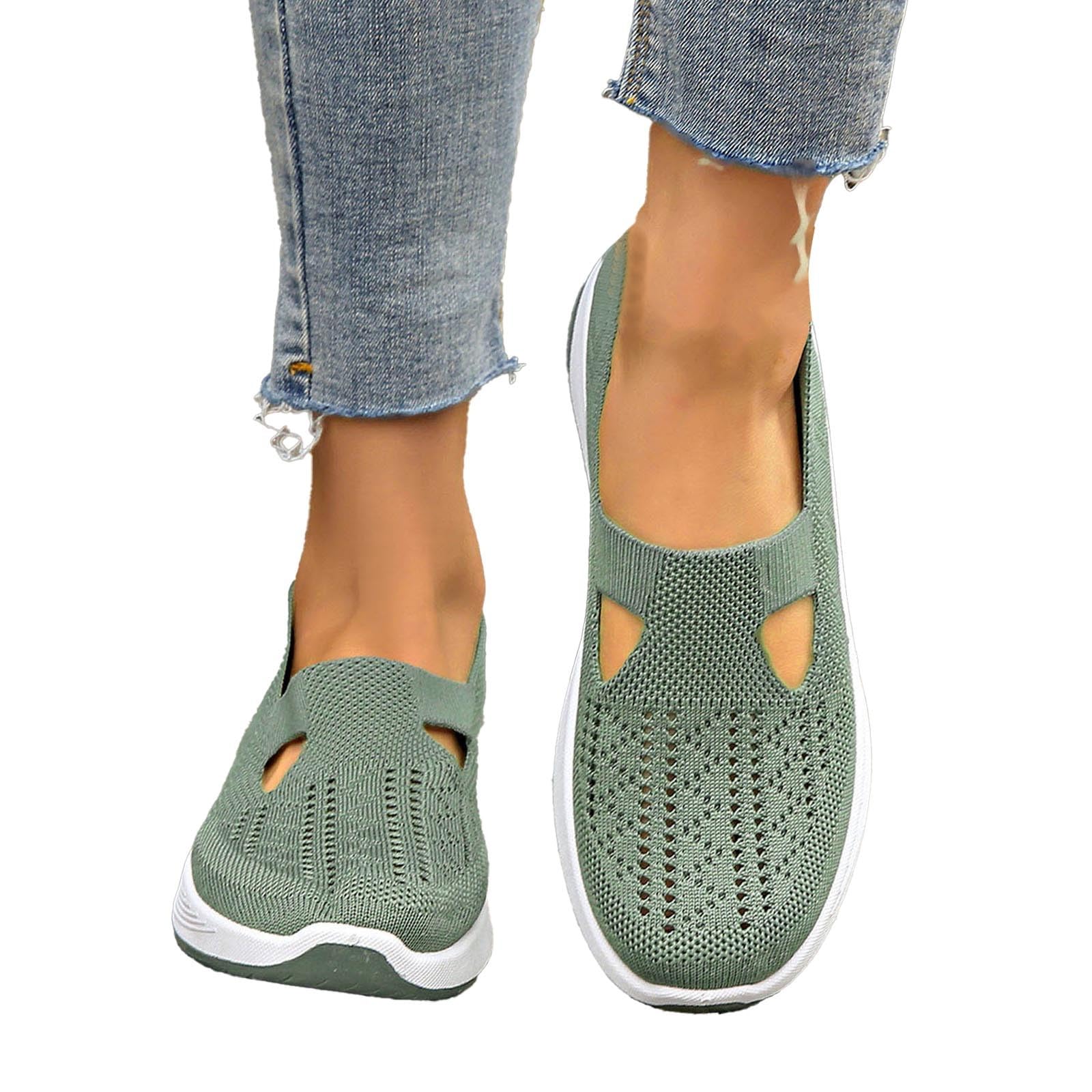 Scarpe Ortopediche Donna - Scarpe Slip On Senza Lacci Morbida Sneakers da Ginnastica Traspirante Antiscivolo Leggere Traspiranti Sneakers da Corsa Estive Comode