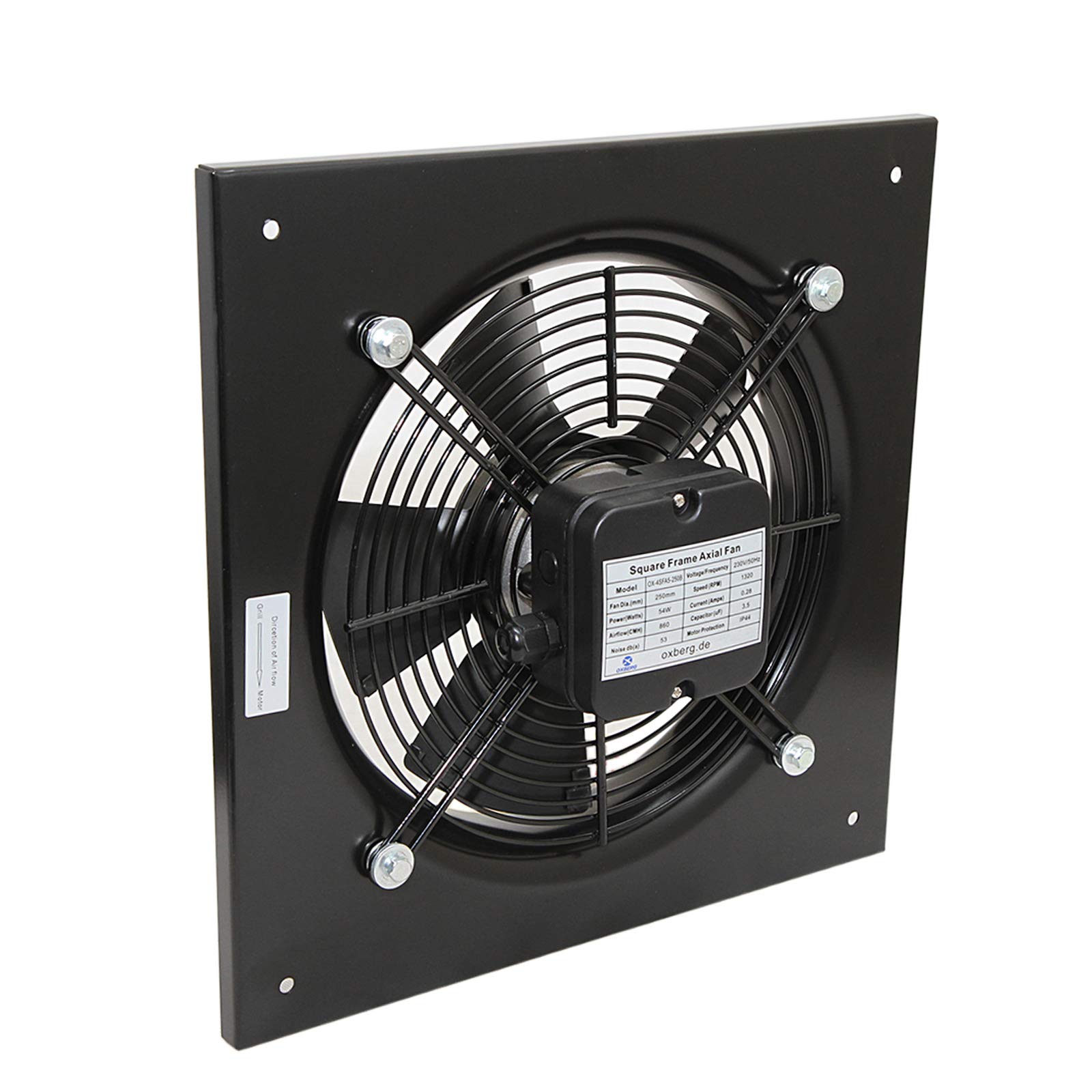 OXBERG Industrial Ventilation Metal Fan Axial Commercial Air Extractor Exhaust 300mm