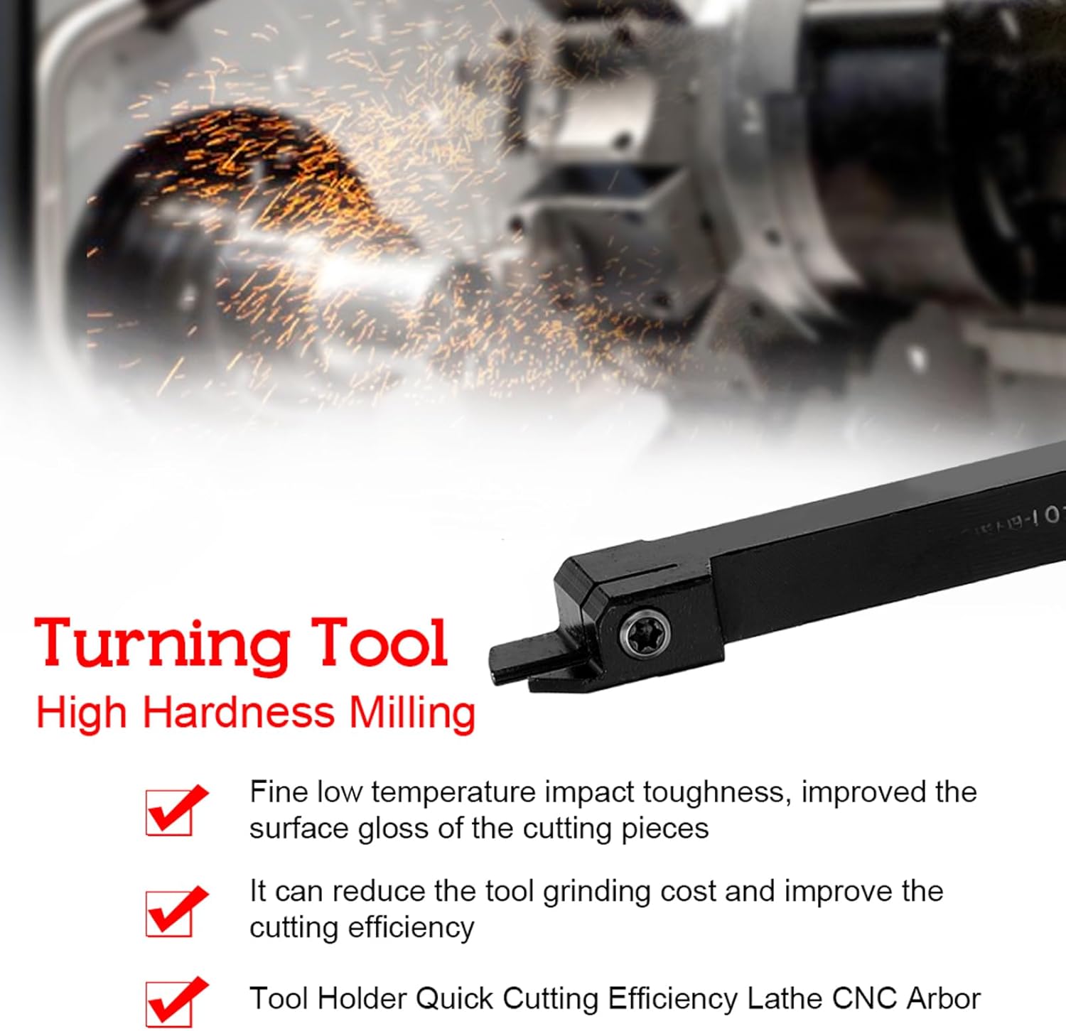 High Hardness Milling Tool Holder Set with Insert and Wrench CNC Lathe Arbor Quick Cutting Efficiency Long Service Life