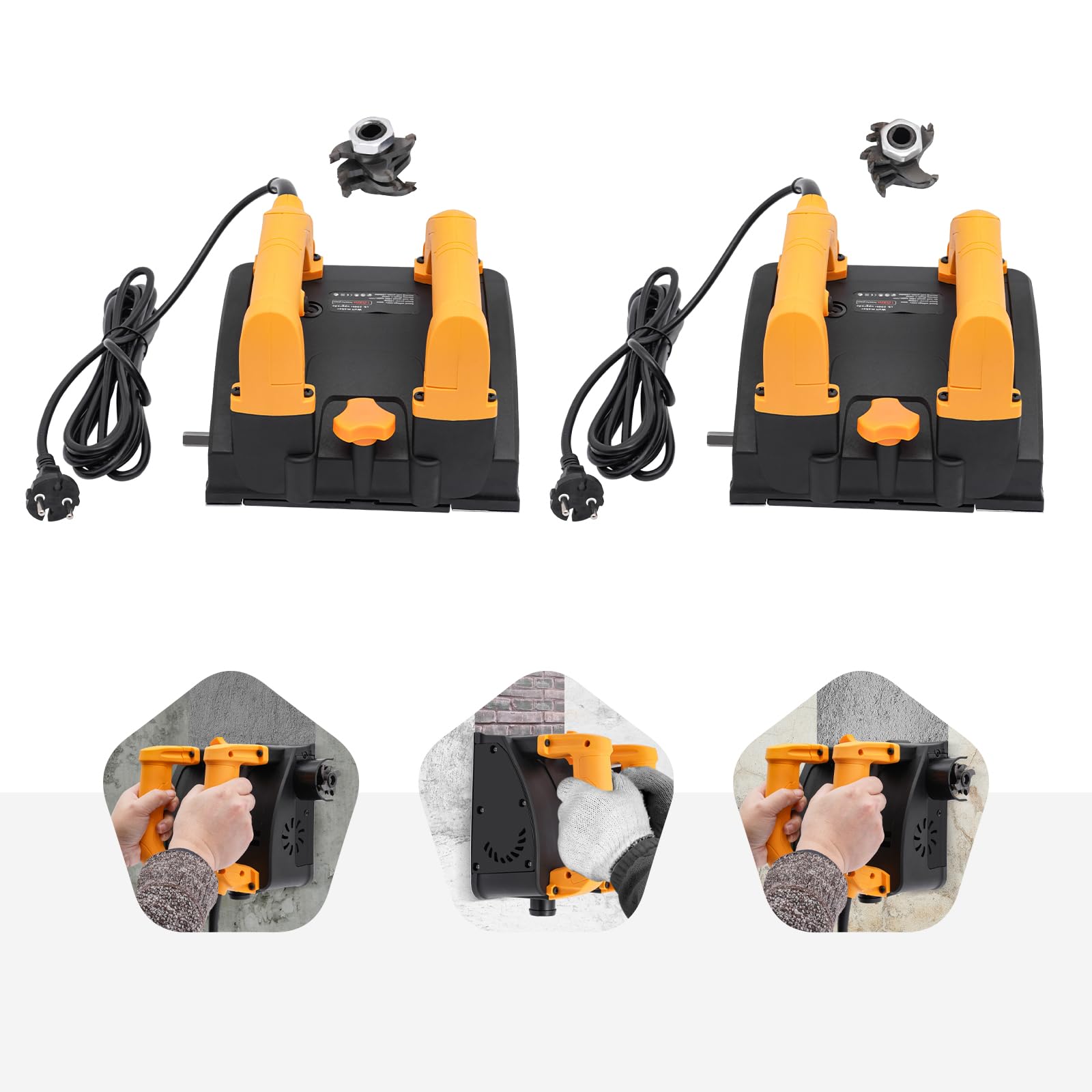Smerigliatrice per muri, fresatrice per calcestruzzo, fresatrice per calcestruzzo, fresa per massetti, fresa per muri, 1000 – 4000r/min, smerigliatrice da parete, altezza: 1 – 4 mm