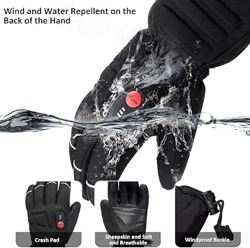 Winter Gloves for Men and Women Waterproof Warm Glove for Cold Weather, Thermal Gloves with Touch Screen Finger for Workout, Running, Cycling, Bike