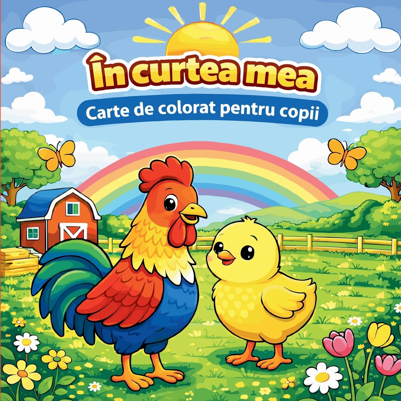În curtea mea Carte de colorat pentru copii