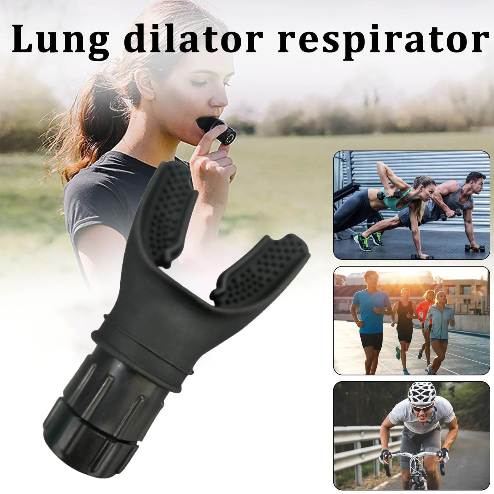 Entrenador De Respiración Deportiva - Dispositivo De Entrenamiento De Respiración | Herramienta De Entrenamiento Pulmonar Portátil | ABS De Silicona, Entrenador De Respiraciones De Flujo De Oxígeno, R