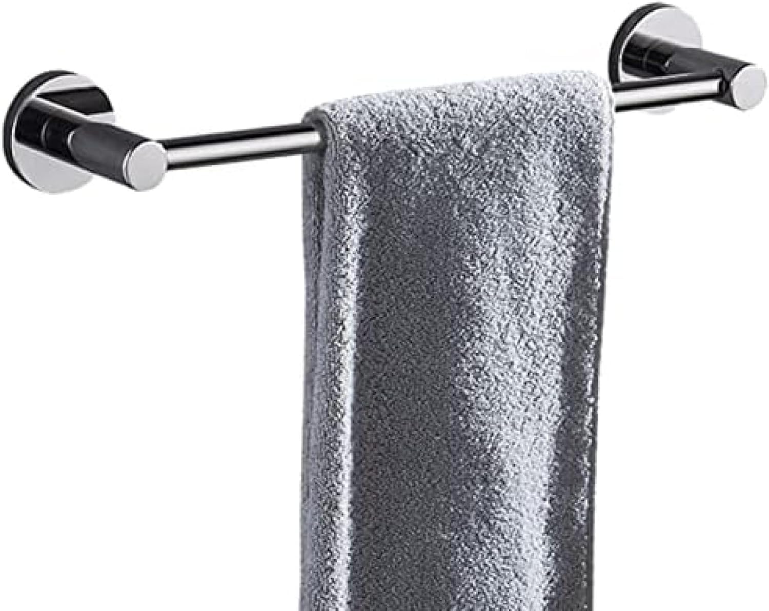 Portasciugamani Singolo, Portasciugamani Multi-Misura da 30 Cm A 120 Cm per Bagno, Portasciugamani da Cucina, Asta Portasciugamani con Finitura Lucida, 90cm