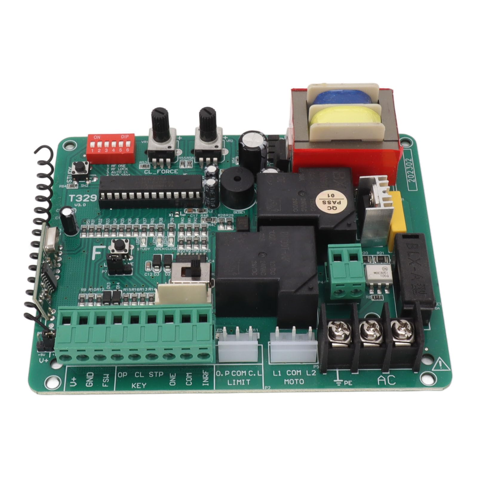 Placa de circuito, placa de control de motor de puerta corredera, indicación LED, placa de circuito de motor de puerta eléctrica con control remoto