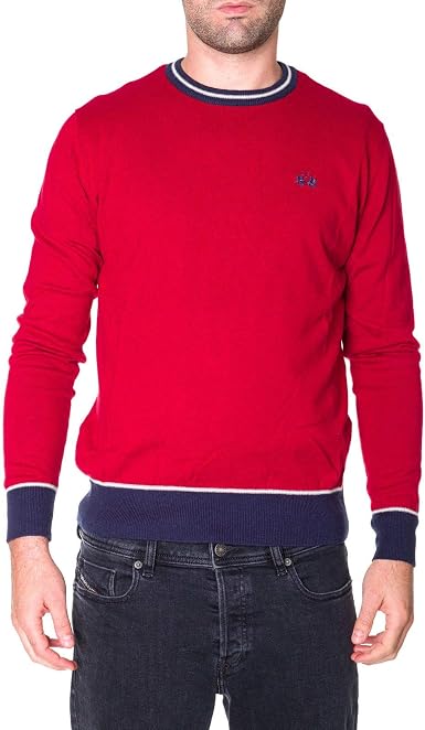 La Martina Luxury Fashion Hombre OMS009YW02506007 Rojo Suéter |  Otoño-Invierno 19: Amazon.es: Ropa