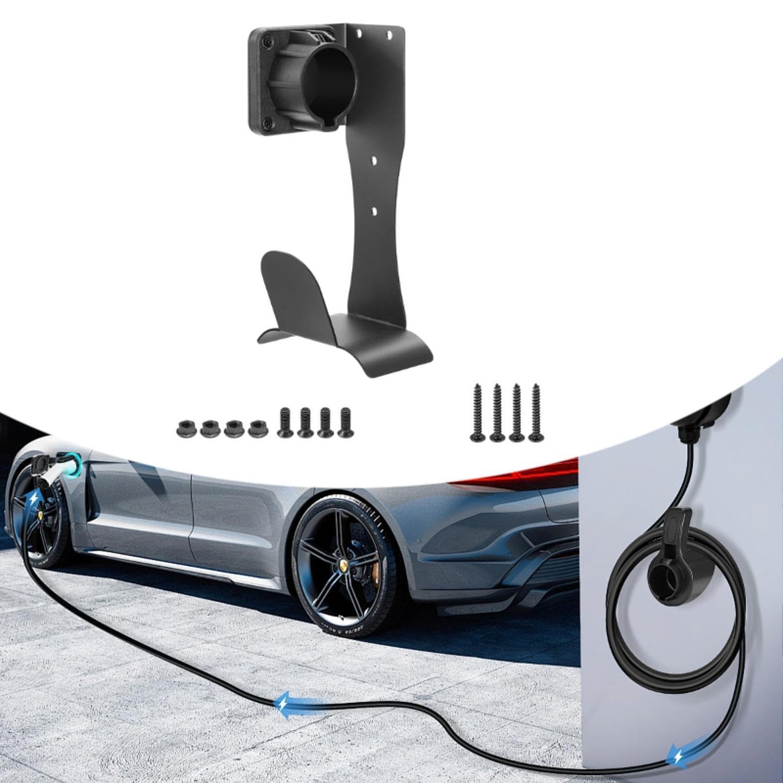 F Fityle Soporte de Carga Almacenamiento de Carga de vehículos eléctricos Resistente Profesional Fácil de Instalar Colgador de Cables de Montaje en Pared