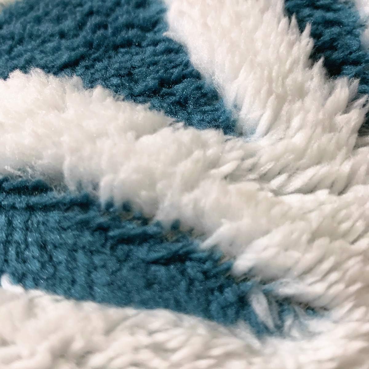 UKELER Navy Blue Flannel Sherpa Throw 60'' x 50'' New Blanket Ultra Plush Lightweight Throw Blanket Luxury Soft Warm Fuzzy Blanket Throws for Bed/Couch/Sofa/Office/Camping - Image 4