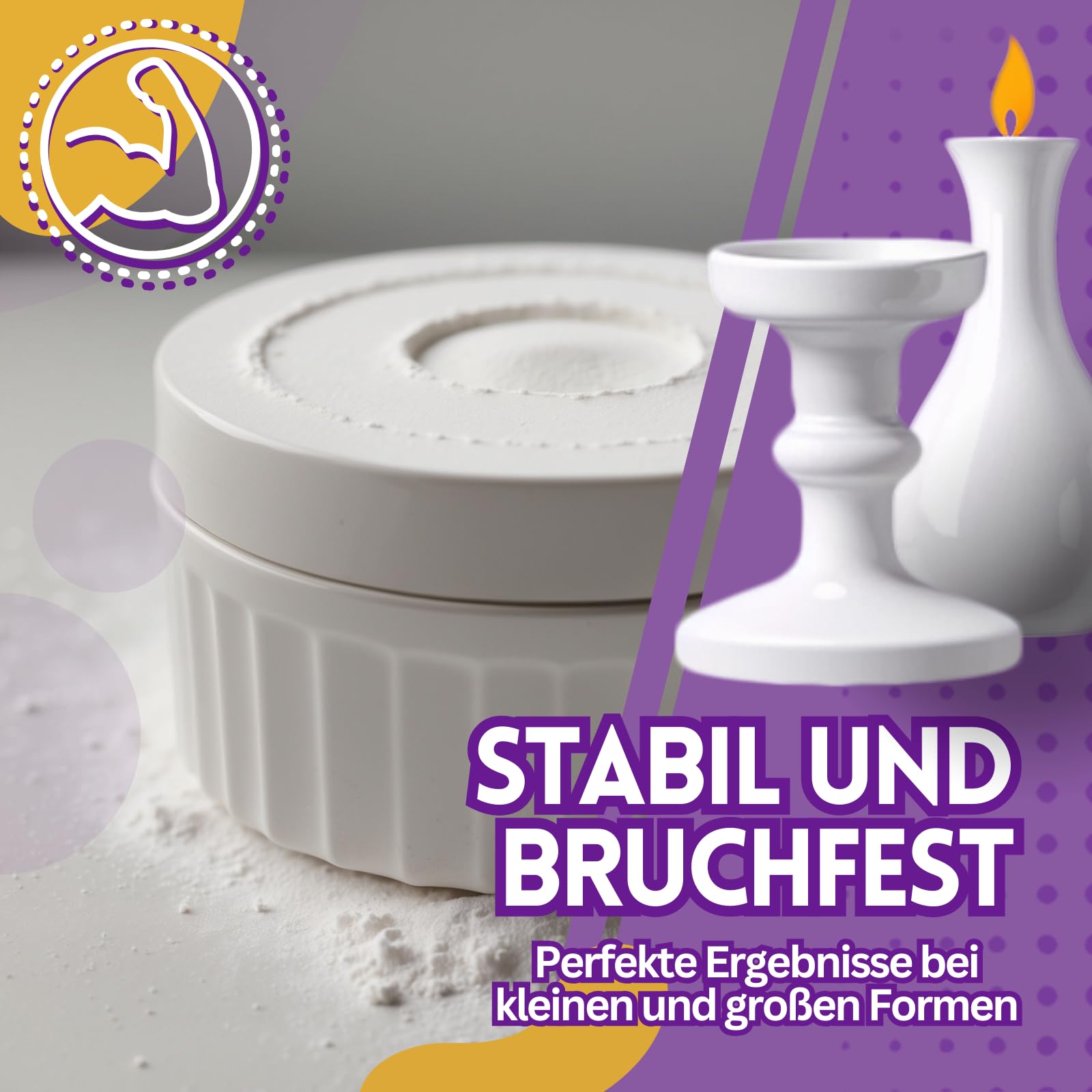TFC Xyraflix Gießmasse weiß 3:1 – 20 kg - Premium Gips für Kunst, Handwerk & Modellbau – Ideal für detailreiche Abgüsse – Made in Germany