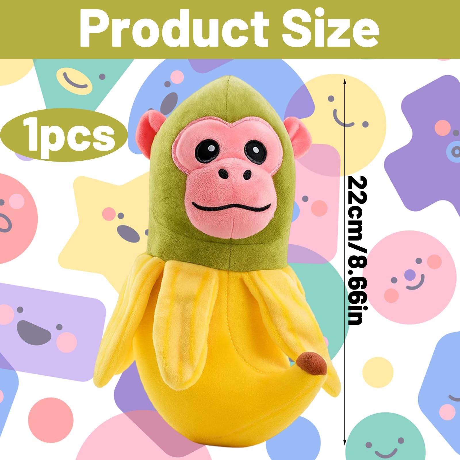 YTPAFK Italian Brainrot Plush, Soft Banana Monkey Plushie, Unique Italian Brainrot Teddy - Image 2
