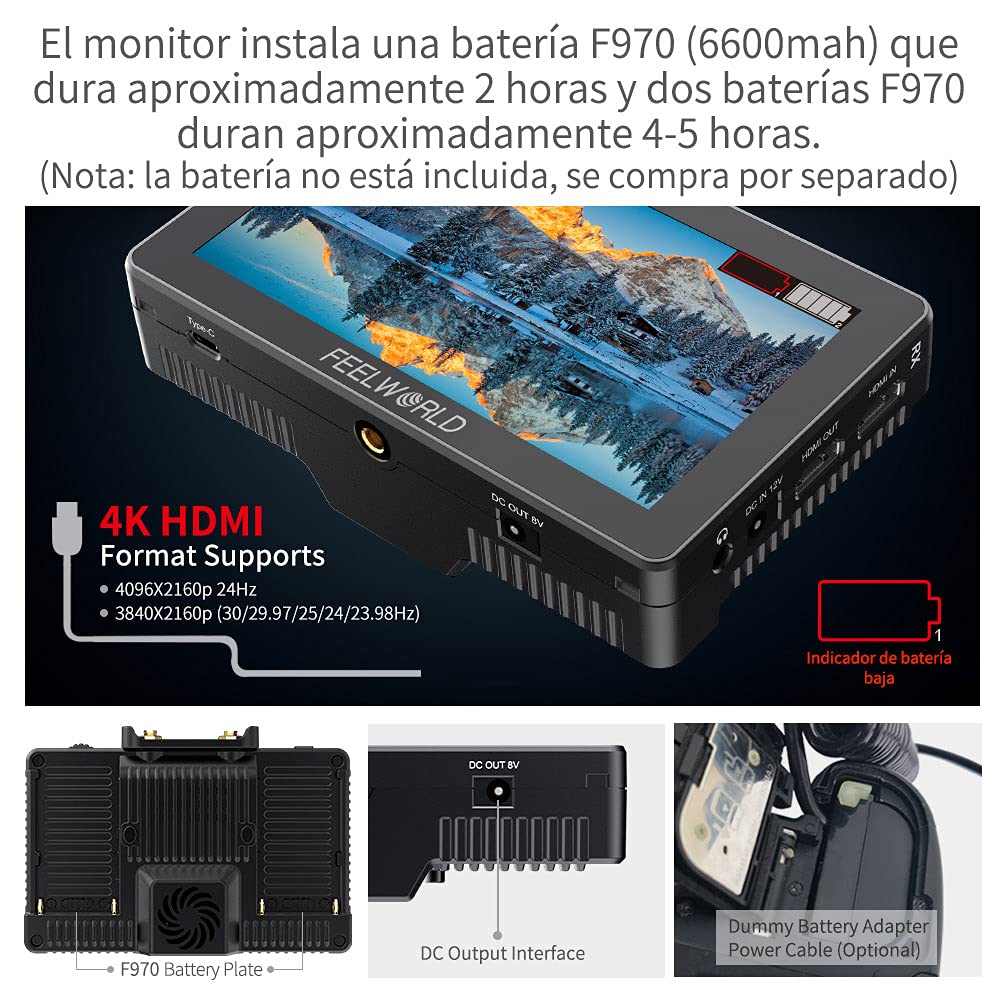 FEELWORLD FT6 FR6 Field Monitor for DSLR Camera 5.5 Inch Wireless