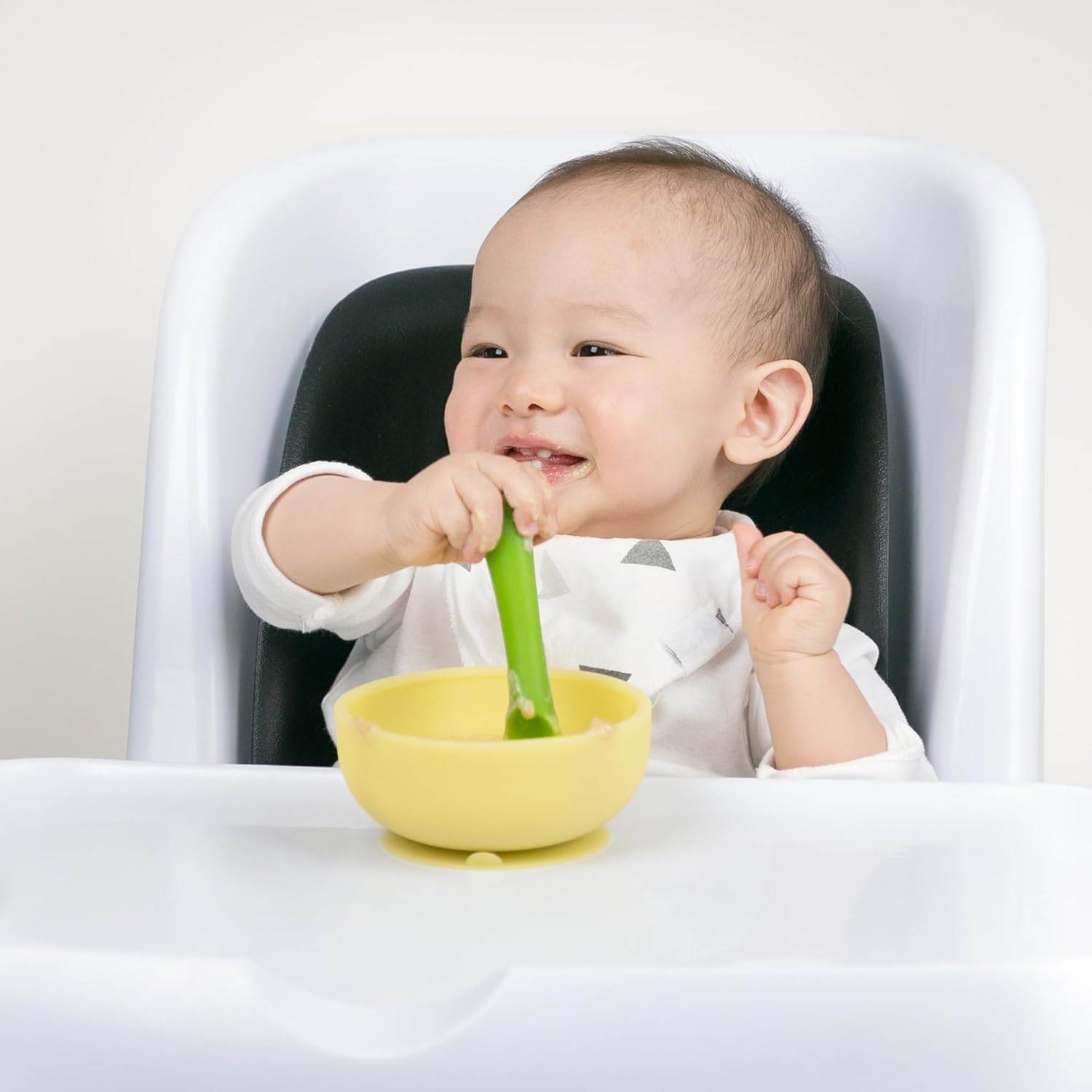Olababy 100% Silicone Suction Bowl with Lid Bundle for Independent Feeding Baby and Toddler (Lemon + Blueberry)