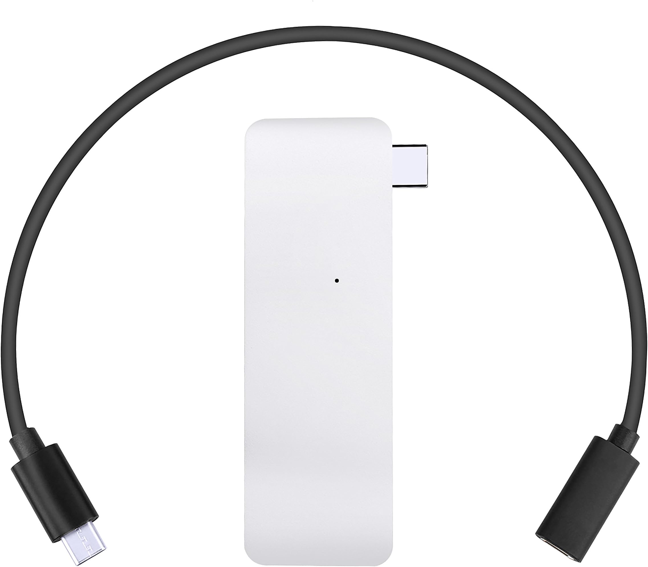 Obuolys USB-C 3.1 (Type C) Hub Multifunctional Adapter with USB 3.0, SD TF Card Reader and USB Charging Port, a MacBook Must Have (Silver)