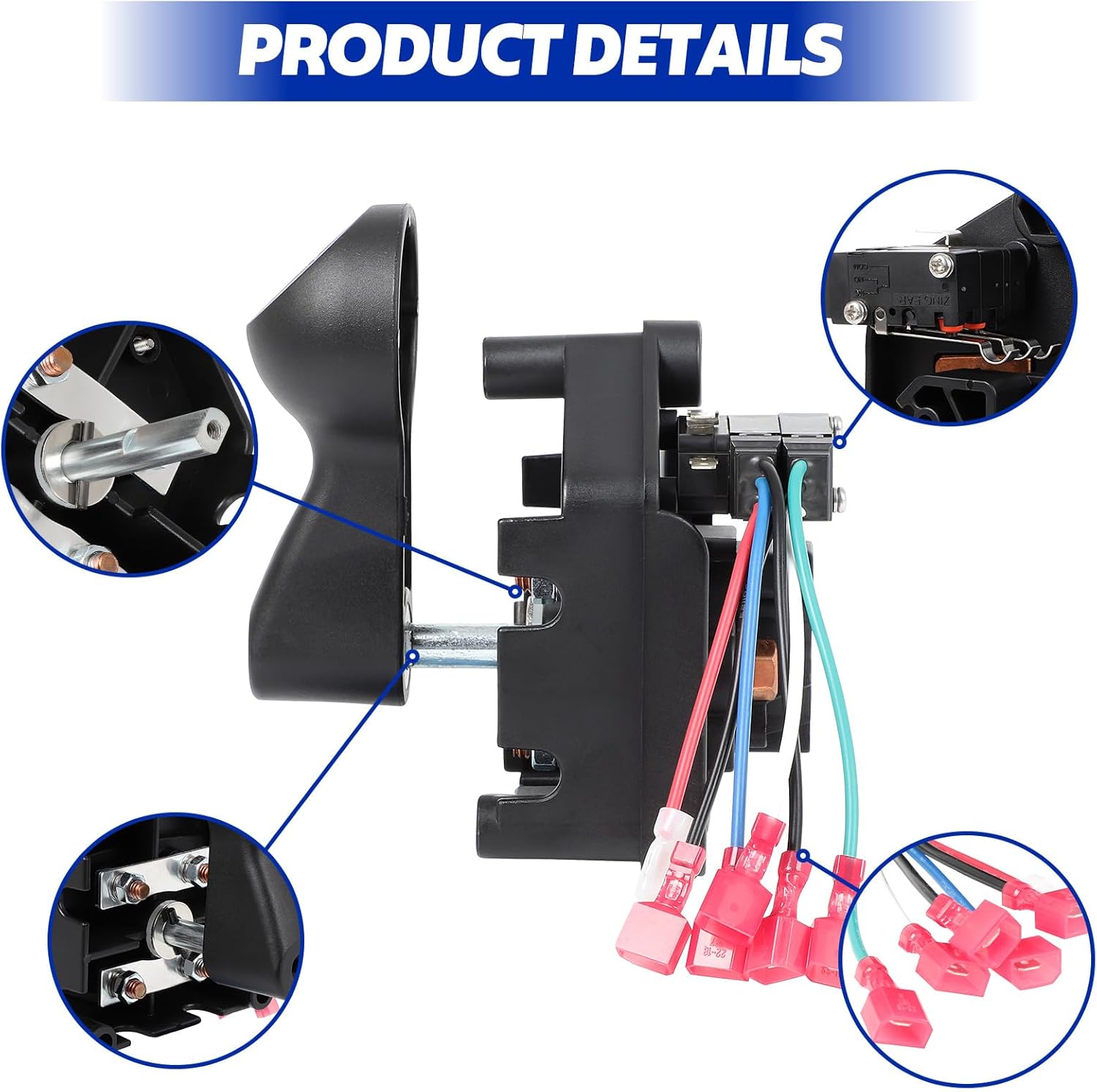 Golf Cart Forward and Reverse Switch Assembly, Compatible with 48V Club Car 1996-UP DS and 2018-UP Tempo, Replaces OEM# 101753005 1017530-05 1012987 101979101