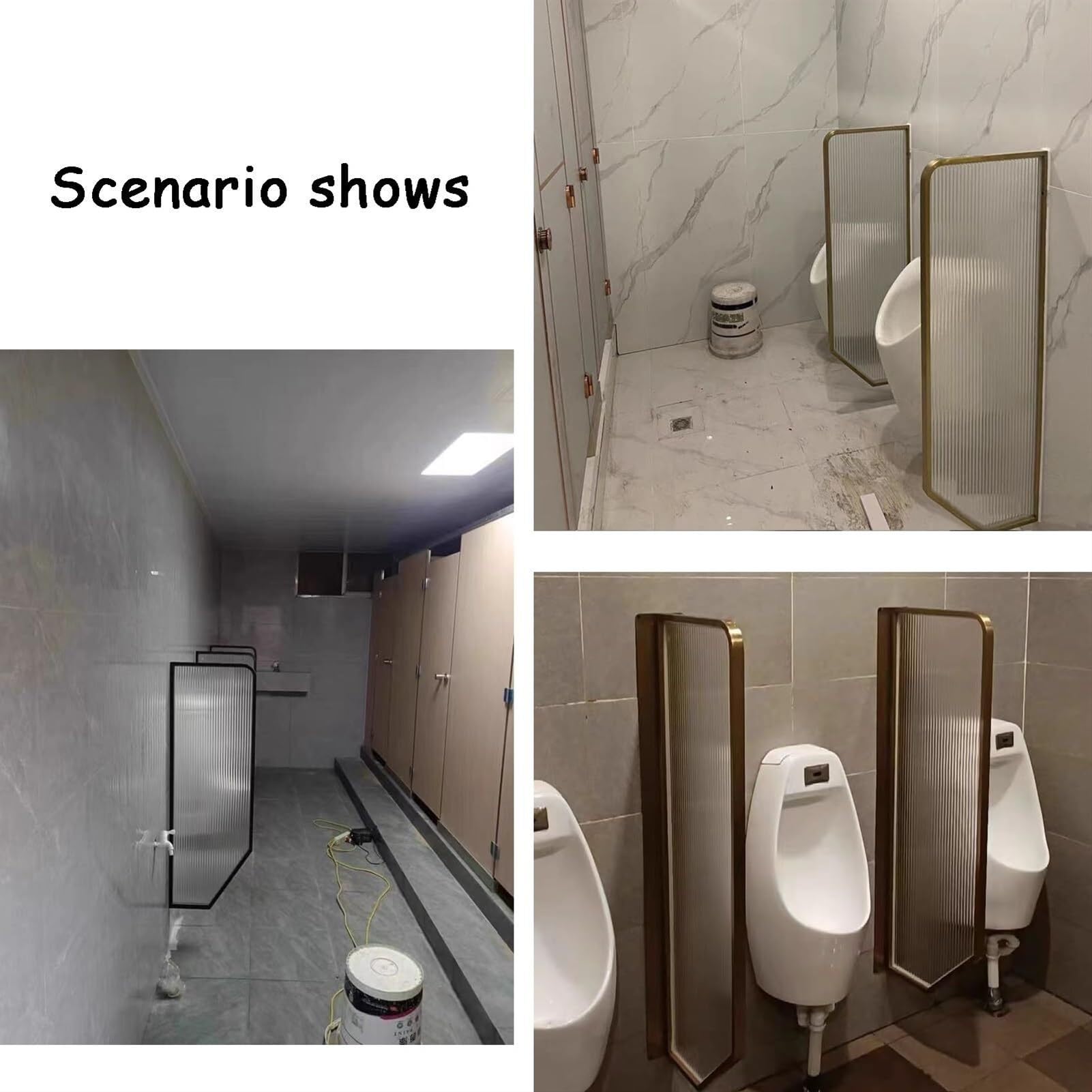 GLJTUO Cloison De Séparation Pour Toilettes Publiques Pour Hommes