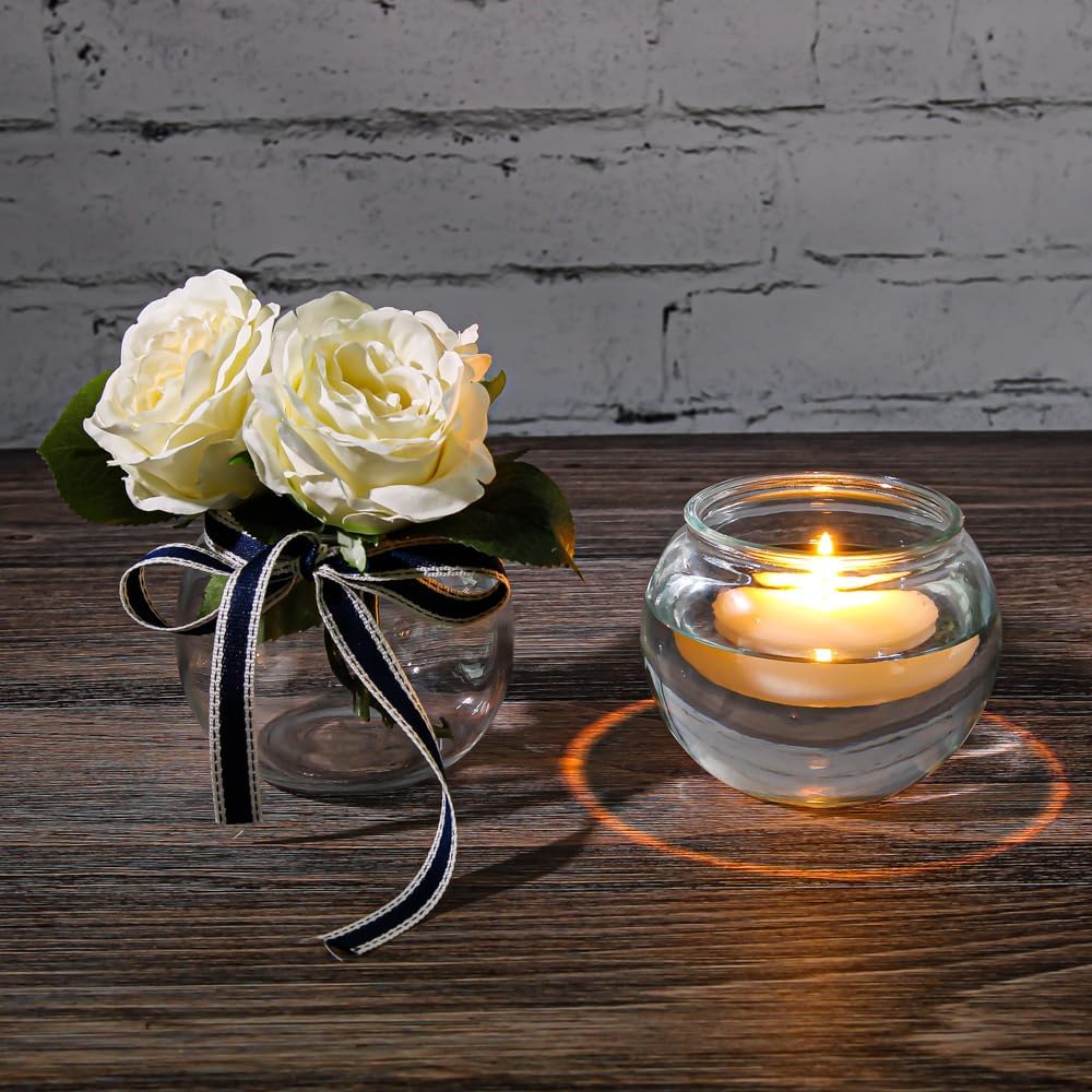 Richland Bubble Ball Vase with Rim 4" Set of 12