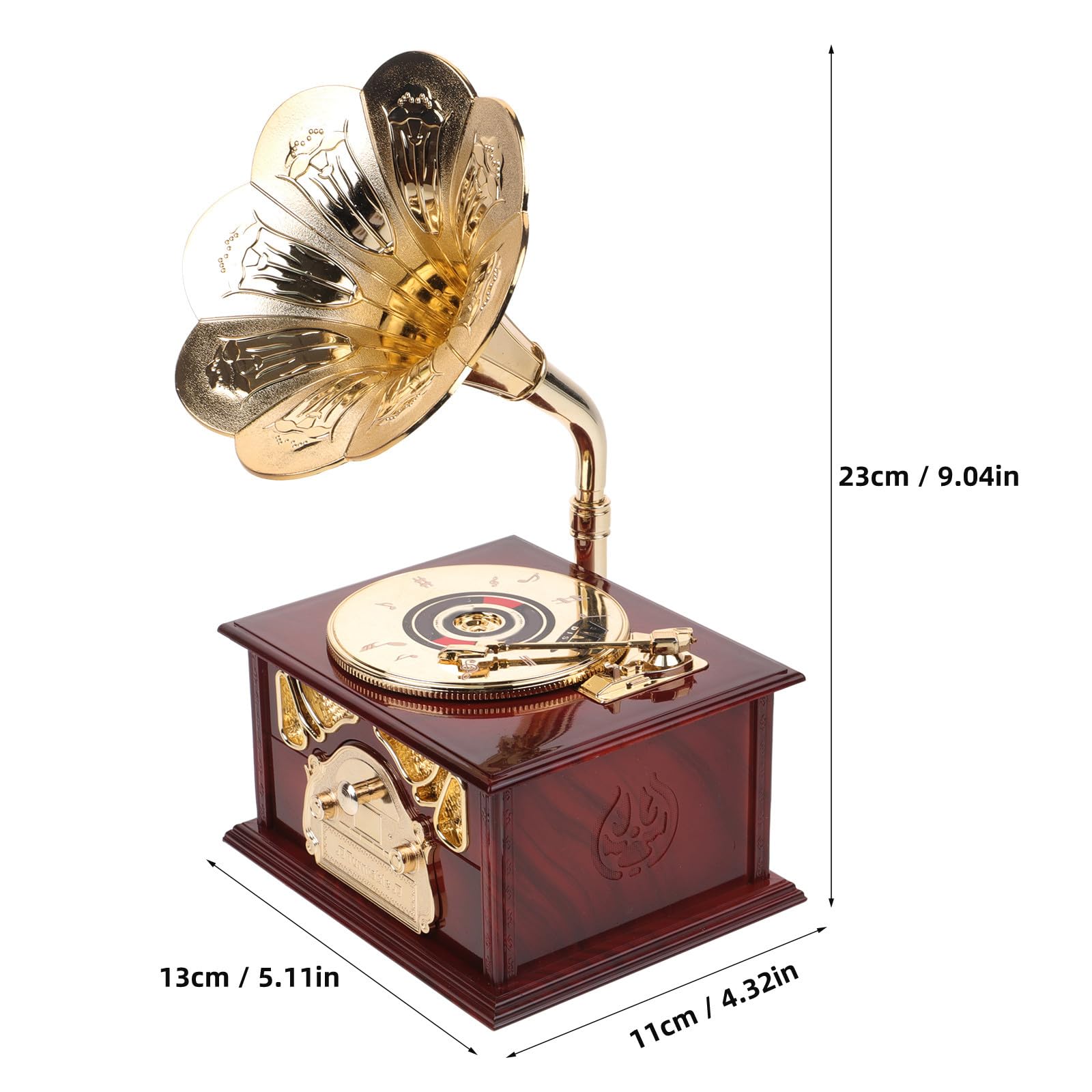 Healeved Carillon Multifunzionale Stile retrò in ABS Marrone Meccanismo a Carica, Scatola della Musica Decorativa per Arredamento Casa e Regalo Originale