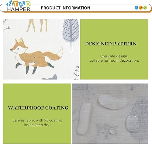 Miniatura 6 de Cesta de almacenamiento rectangular, caja de libros, cesta de regalo, decoración de habitación (animal)