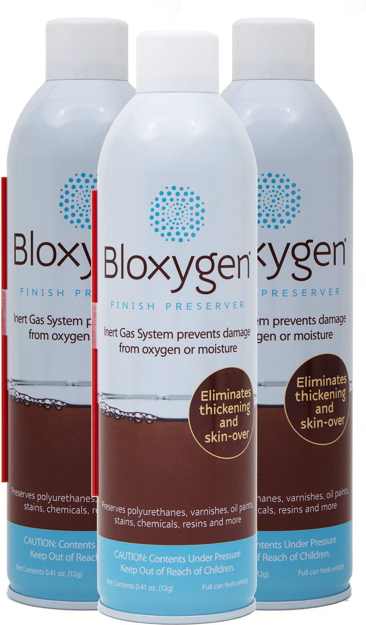 Bloxygen Preserver. Spray, Seal, and Store. 3 can Pack. Inert Gas Preservation System.
