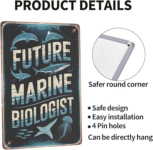 Miniatura 4 de Future Marine Biologist Signage Poster Wall Plaque 8X12 Inches Coastal Room Decor For Home,Bedroom,Bathroom,Garden,Office,Classroom,And More
