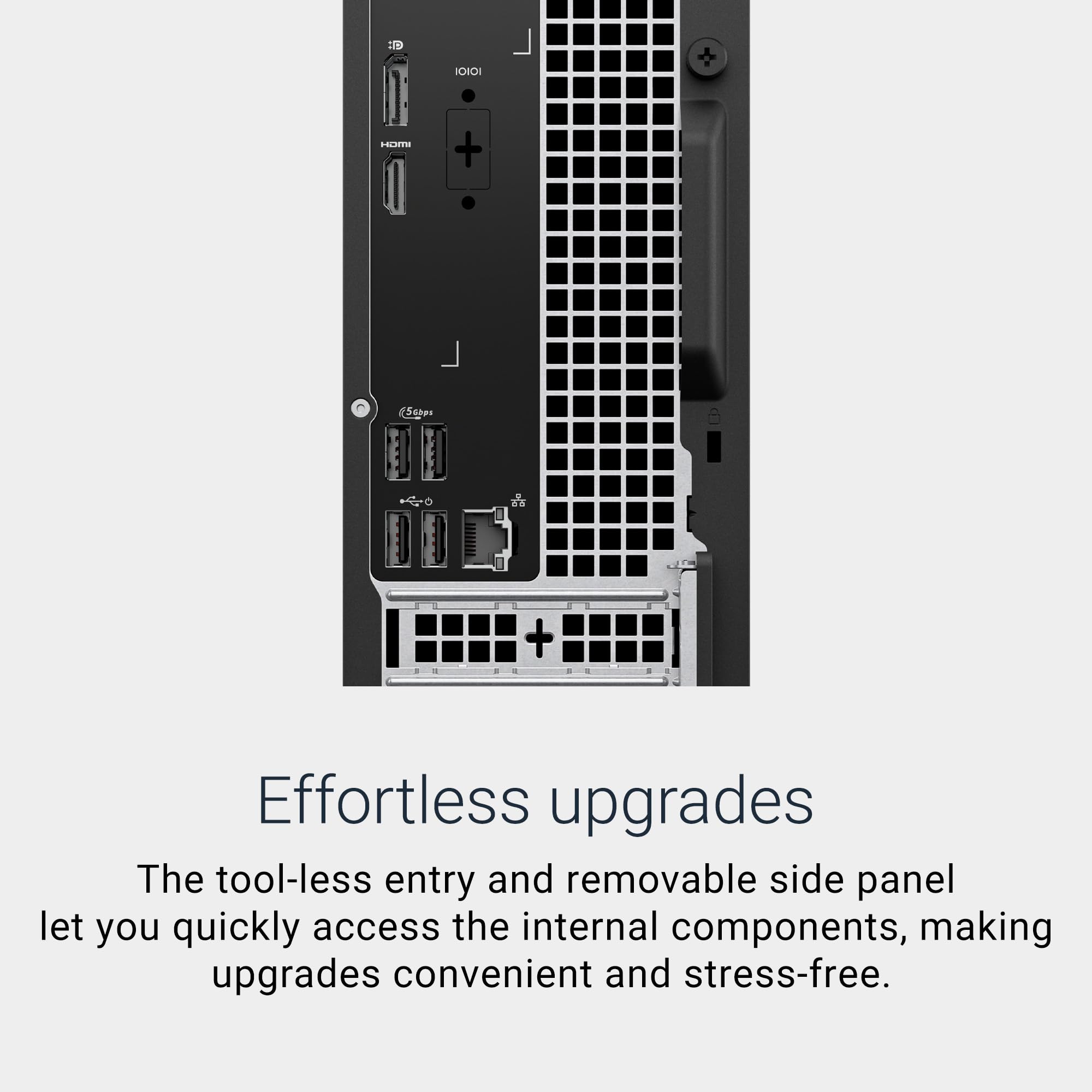 Dell Slim Desktop ECS1250 - Intel Core i3 14100 Processor, 8GB DDR5 RAM, 512GB SSD, WiFi 6, Intel UHD Graphics 730, Windows 11 Home, Onsite Service - Black