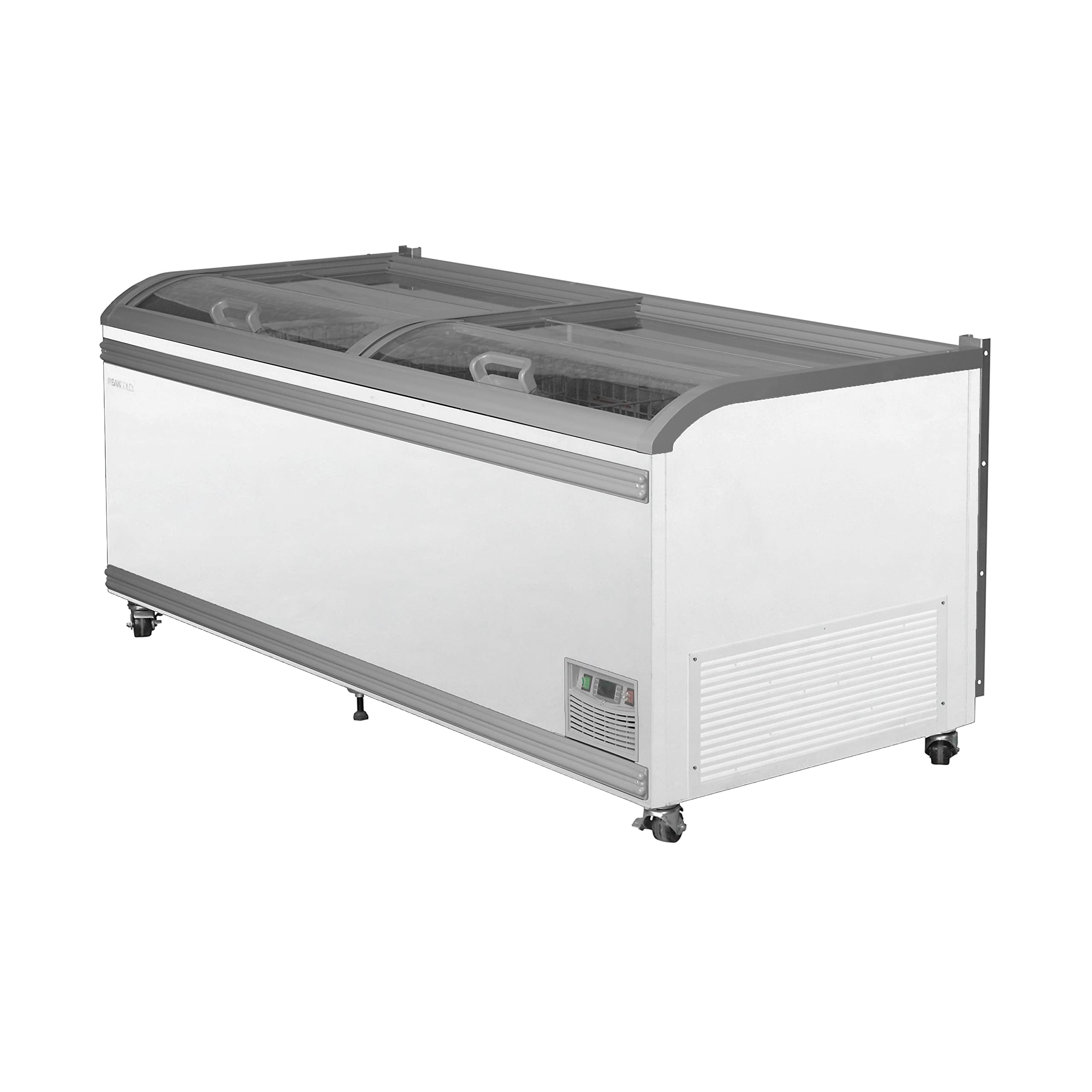 Peakcold Glass Top Island Freezer White Exterior; 25 Cf; 83" Wide on Fridge.com - View 2