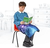Vista 1 de Solfres Manta pequeña con peso para niños y adolescentes, 20 x 23 pulgadas, 5 libras, tamaño de viaje de felpa para terapia del sueño con funda