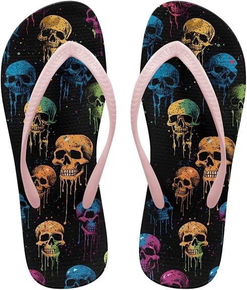 Women's Flip Flops Sandals, Lightweight Beach Pink Thong Sandals, Casual Shower & Pool Slides