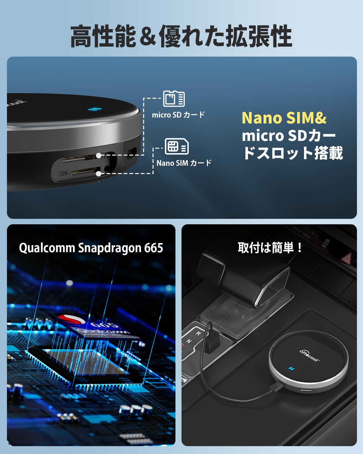 Amazon | 【公式】Ottocast オットキャスト OttoAibox P3 Lite CarPlay 
