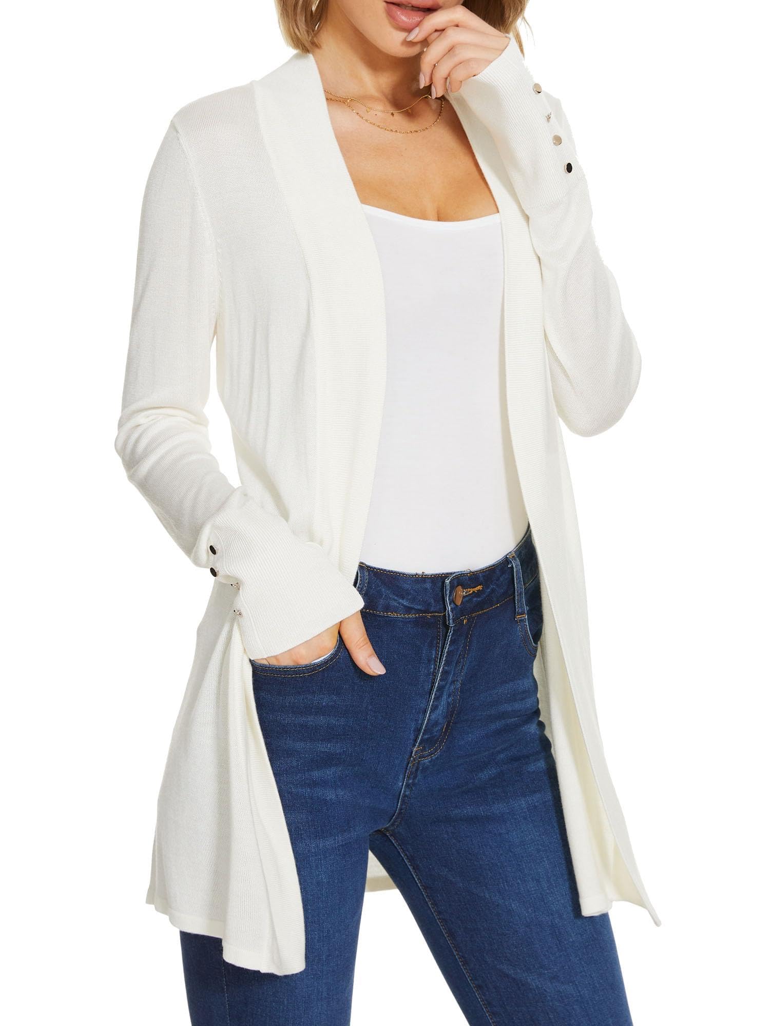 Spicy Sandia Women's Cardigan Sweaters Long Dressy Casual Lightweight Open Front Knit Cardigans for Spring Early Fall