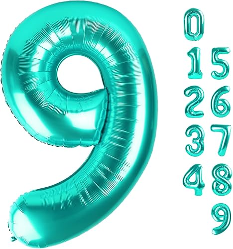 Vista 447 de Globos de números 0 de 40 pulgadas, globos negros de números para números 10, 20, 30, 40, 50, 60, 70, 80, 90, 100, globos de números 10, 20, 30, 40