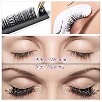 Vista 6 de QDMEYEA Extensiones de pestañas de 0.002 in, rizo D, extensiones de pestañas clásicas con volumen y longitud de 0.315 pulgadas, pestañas