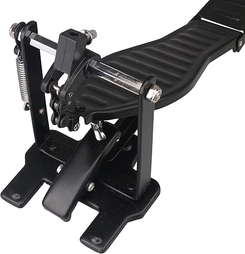 Miniatura 5 de Yibuy - Juego de pedal de tambor de aluminio negro con kit de reparación de batidor de tambor